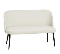 HOMCOM Divano 2 posti, imbottito, moderno, con struttura in metallo e legno, rivestimento in tessuto effetto velluto, Beige Aosom Italy