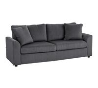 HOMCOM Divano 3 posti con 2 cuscini, molle, tessuto in velluto a coste, 212 cm, grigio scuro Aosom Italy