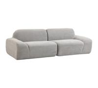 HOMCOM Divano 3 Posti Sofà 244 cm Senza Struttura Moderno Grigio Chiaro