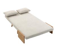 HOMCOM Divano letto 2 posti 3 in 1 in ciniglia con 2 cuscini, 103 cm, crema Aosom Italy