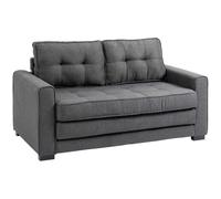 HOMCOM Divano Letto 2 Posti con Seduta Imbottita Pieghevole 37 cm Grigio