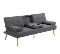 HOMCOM Divano Letto 3 Posti Design Scandinavo Reclinabile con 2 Braccioli