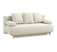 HOMCOM Divano letto con schienale regolabile, vano contenitore e tessuto a coste, beige Aosom Italy