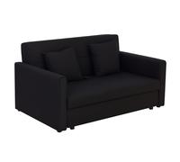 HOMCOM Divano Letto Convertibile moderno 2 Posti con Spazio Portaoggetti per Soggiorno e Camera, in Policotone e Gommapiuma, Grigio Aosom Italy