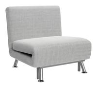 HOMCOM Divano Letto Convertibile, Tessuto di Lino, Acciaio, Schiuma di Spugna, Grigio, 185 x 75 cm