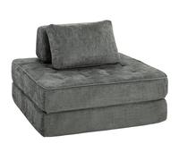 HOMCOM Divano Letto Pieghevole 2 in 1 Riscaldatore 1 Posto Convertibile in Ciniglia Materasso Pieghevole Cuscino Spessore Schienale e Cuscino Completamente Compresso Nessun Assemblaggio Richiesto per