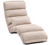 HOMCOM Divano pigro riscaldatore 1 posto Poltrona convertibile Poltrona letto con schienale e poggiatesta regolabili in 5 posizioni per soggiorno, camera da letto e ufficio, carico 120 kg, 58 x 119 x