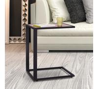 HOMCOM divano tavolino a forma di C struttura in metallo 40,6x50,8x64,2 cm colore Black