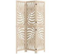 HOMCOM Divisorio da Interno a 3 Pannelli Pieghevole e Separabile 120x170cm