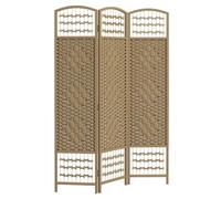 HOMCOM Divisorio pieghevole 3 pannelli 120x170cm Legno naturale | Paravento autonomo, separatore divisorio, soggiorno, camera da letto, ufficio