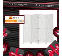 HOMCOM divisorio pieghevole a 4 pannelli 182x170cm per soggiorno