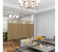 HOMCOM divisorio pieghevole per ambienti 240x170 cm Natural HOMCOM