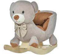 HOMCOM - Dondolo A Forma Di Orso Per Bambini 18-36 Mesi - Grigio