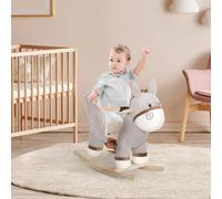 Homcom Donkey Cavallo a dondolo per +18 mesi con cintura 61X34X58 Grigio