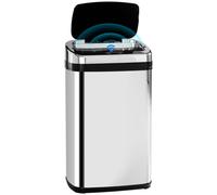HOMCOM Elegante Bidone pattumiera In acciaio inox con sensore elettronico d 30 L