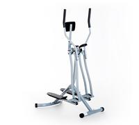 HOMCOM Ellittico Cyclette, Cyclette da Casa, Display LCD, Poggia Petto Regolabile, Acciaio, Argento, 96 x 60 x 152cm