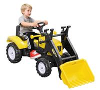 HOMCOM Escavatore a Pedali per Bambini da 3 Anni con Volante Giallo