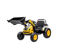 HOMCOM Escavatore Cavalcabile per Bambini 6V 3-5 Anni 132x62x65 cm Giallo