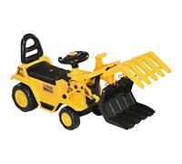 HOMCOM Escavatore per Bambini 3-4 Anni Manuale con Pinza in PP e ABS Giallo Nero