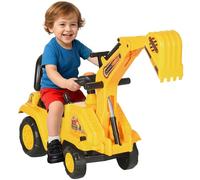 HOMCOM Escavatore per Bambini con Benna, 18-48 Mesi, 87x28x58 cm, Giallo