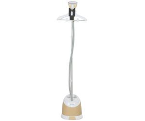 HOMCOM Ferro da Stiro Verticale a Vapore 1800W con Serbatoio 1.8L Stiratrice Verticale con Piastra in Alluminio, Altezza regolabile, Asta telescopica e Accessori per Abiti, Tende e Divani, Oro