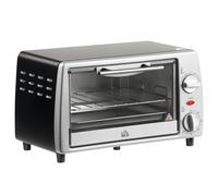 HOMCOM Fornetto Elettrico 10L con Griglia e Teglia Temperatura Regolabile Timer