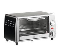HOMCOM Fornetto Elettrico 10L, Timer, 750W, 36.5x26x22cm, Argento
