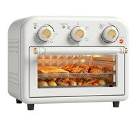 HOMCOM Friggitrice ad aria 12L Mini forno con convezione, 5 programmi | Cestello per frittura, teglia da forno, friggitrice ad aria in acciaio 1200W con timer, lavabile in lavastoviglie