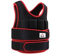 HOMCOM Giubbotto Zavorrato 20kg con 38 Pesi, Imbottitura e Chiusure a Strappo