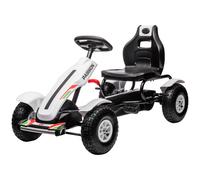 HOMCOM Go Kart a Pedali in PP e Metallo con Freno a Mano e Retromarcia