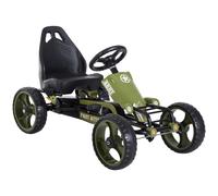 HOMCOM Go Kart a Pedali per Bambini 3-6 Anni con Sedile Regolabile Verde