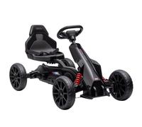 HOMCOM Go Kart a Pedali per Bambini 3-8 Anni 100x58x58.5 cm Nero