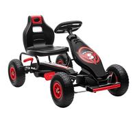 HOMCOM Go Kart a Pedali per Bambini 5-12 Anni con Sedile Regolabile Rosso