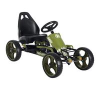 HOMCOM Go Kart a Pedali per Bambini con Freno a Mano 3-6 Anni Verde