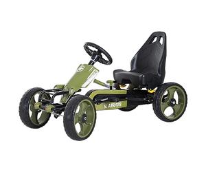 HOMCOM Go Kart a Pedali per Bambini con Freno a Mano e Sedile Regolabile, Kart per Bambini 3-6 Anni con Pedale Antiscivolo e 4 Ruote in EVA, Verde