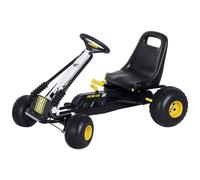 HOMCOM Go Kart a Pedali per Bambini con Freno e Frizione Sedile Regolabile