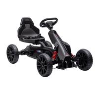 HOMCOM Go Kart a Pedali per Bambini 3-8 Anni 100x58x58.5 cm Nero