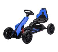 HOMCOM Go Kart Bambini 3-8 Anni con Ruote in Eva e Freno a Mano Rosso e Nero