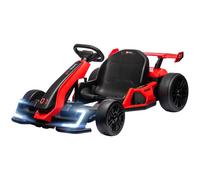 HOMCOM Go-Kart Elettrico Bambini 6-12 Anni e Sedile Regolabile 24V 12km/h Rosso