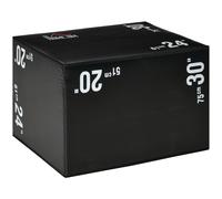 HOMCOM Jumping Box Pliometrico a 3 Altezze Plyo Box 3 in1 75x51x61cm Nero
