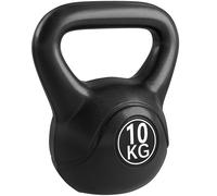 HOMCOM Kettlebell 14kg con Base Piatta in Plastica e Sabbia Nero