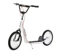 HOMCOM Kinderroller Scooter Tretroller Cityroller Kinder Roller Kickboard Luftreifen 16 Zoll Blau/Grün 139 x 58 x 90-96 cm