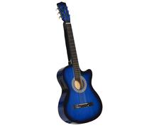 HOMCOM Kit chitarra elettrica, set chitarra elettrica per principianti con borsa, tracolla, corda, strumenti, cavo, blu e nero