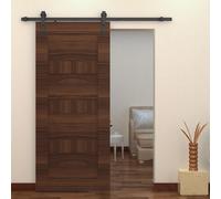 HOMCOM Kit installacion Montaje Puerta Corredera Madera Puertas Corredizas Riel Acero