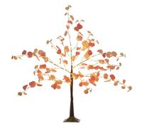 Homcom Lampada da Albero 120 cm con 175 Luci Led e Base Decorazione Natalizia per Interni ed Esterni Arancione