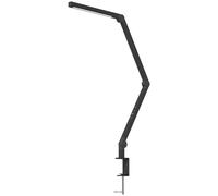 HOMCOM Lampada da Tavolo Dimmerabile con Morsetto e Braccio Regolabile Nero [EEK: F]