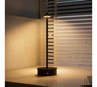 HOMCOM Lampada da Tavolo Touch Ricaricabile con USB Autonomia 4-8 Ore [EEK: F]