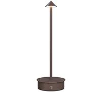 HOMCOM Lampada da Tavolo Touch Ricaricabile con USB, Regolabile 3000K/4500K/6500K, Autonomia 4-8 Ore, Caffè Aosom Italy