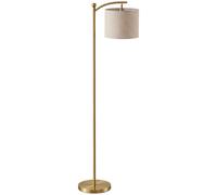 HOMCOM Lampada da Terra a LED con Telecomando, Luce Regolabile su 11 Colori di Temperatura e 11 Luminosità, Oro Aosom Italy