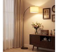 HOMCOM Lampada da Terra a LED Dimmerabile con Telecomando, Piantana Lampada con Luce Regolabile su 11 Colori di Temperatura e 11 Luminosità, Timer 60 Minuti, Paralume Girevole e Inclinabile, Nero